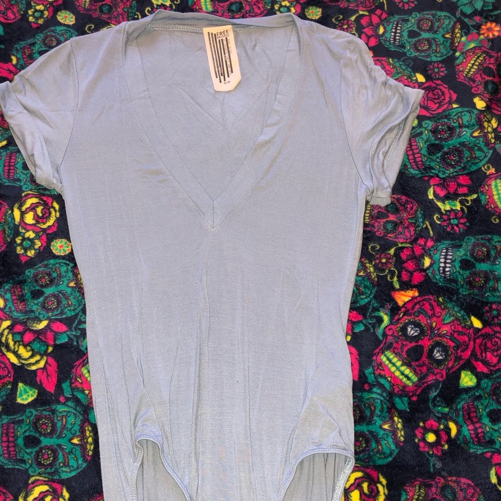 Free People baby blue body suit